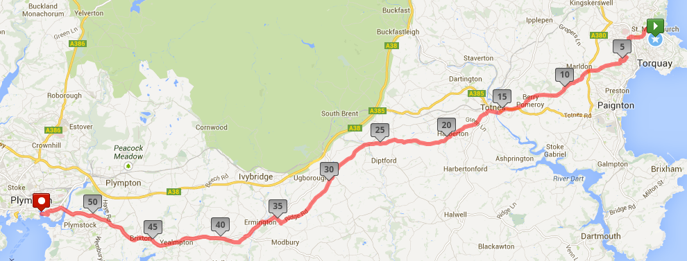 GBR3030, Day 27, route map